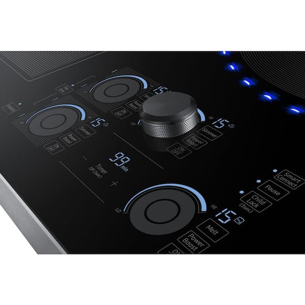 scrapbog obligatorisk høj Samsung 30 in. Induction Cooktop with Stainless Steel Trim with 5 Elements  and Flex Zone Element NZ30K7880US - The Home Depot