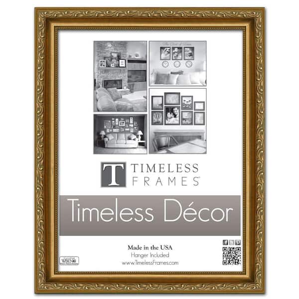 Timeless Frames Carrington 1-Opening 11 in. x 14 in. Gold Picture Frame