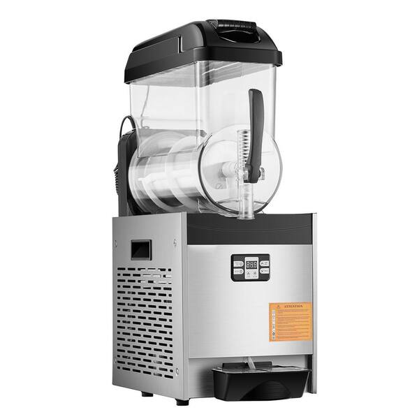 VEVOR Commercial Slushy Machine, 407 oz. in Black 12 L Single Tank Frozen Drink, 48 Cups Stainless Steel Snow Cone Machine