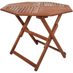 Meranti Octagon Outdoor Wood Folding Table