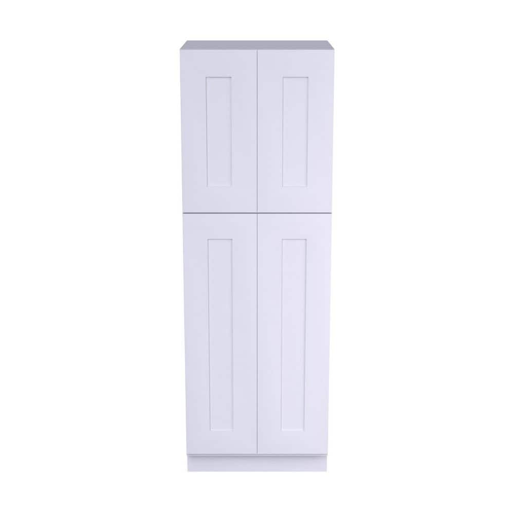 30 in. W x 24 in. D x 96 in. H Plywood Ready to Assemble Floor Base Kitchen Cabinet in White with Doors and Shelves price history on PriceWatchPro