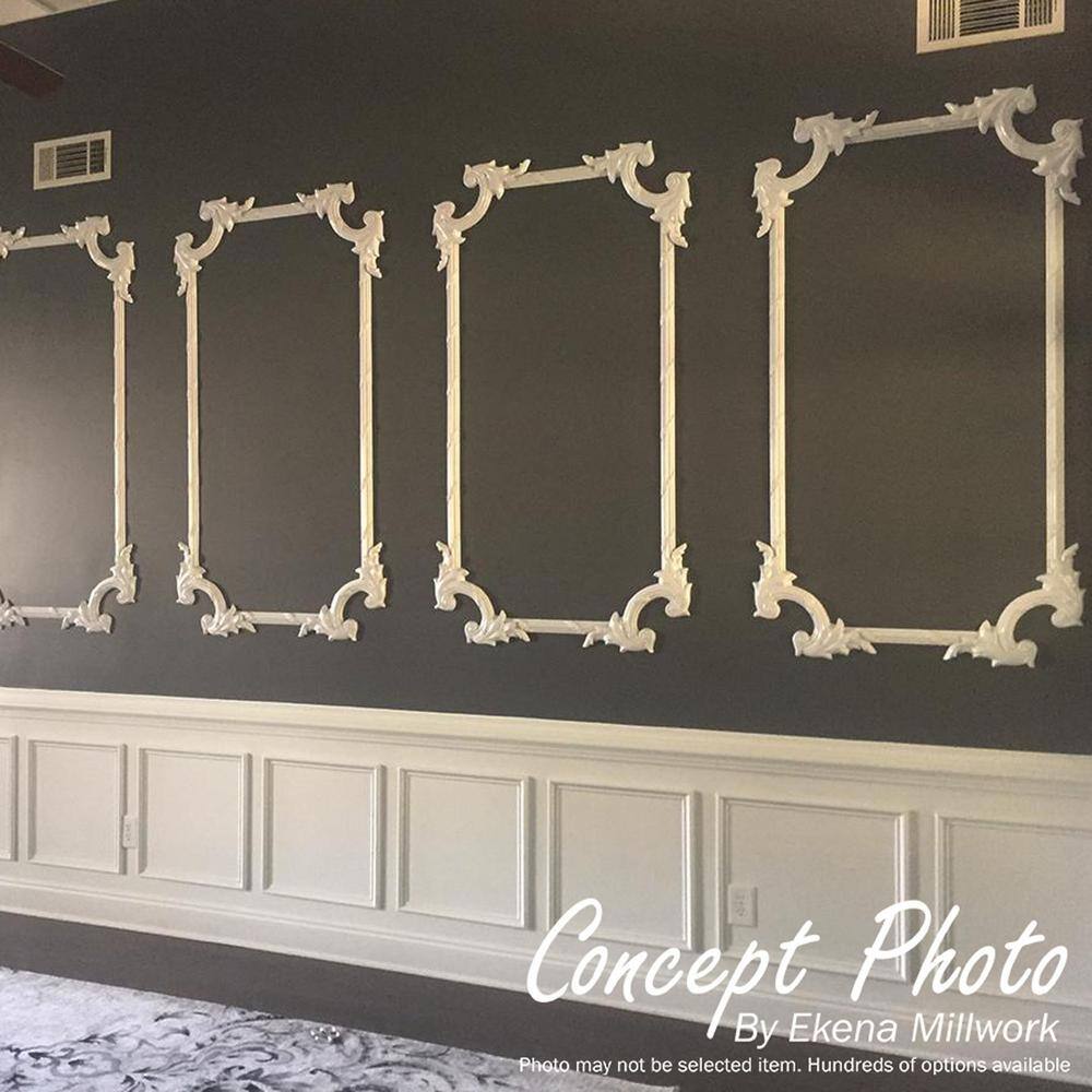 Ashford White Urethane Decorative Crown Moulding Corner