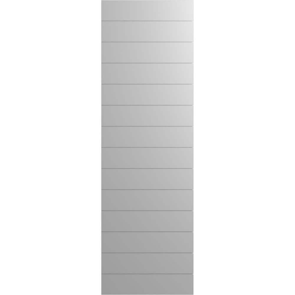 15 in. x 62 in. True Fit PVC Horizontal Slat Modern Style Fixed Mount Board and Batten Shutters Pair in Primed price history on PriceWatchPro