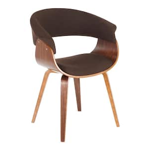 Vintage Mod Walnut and Espresso Dining/Accent Chair