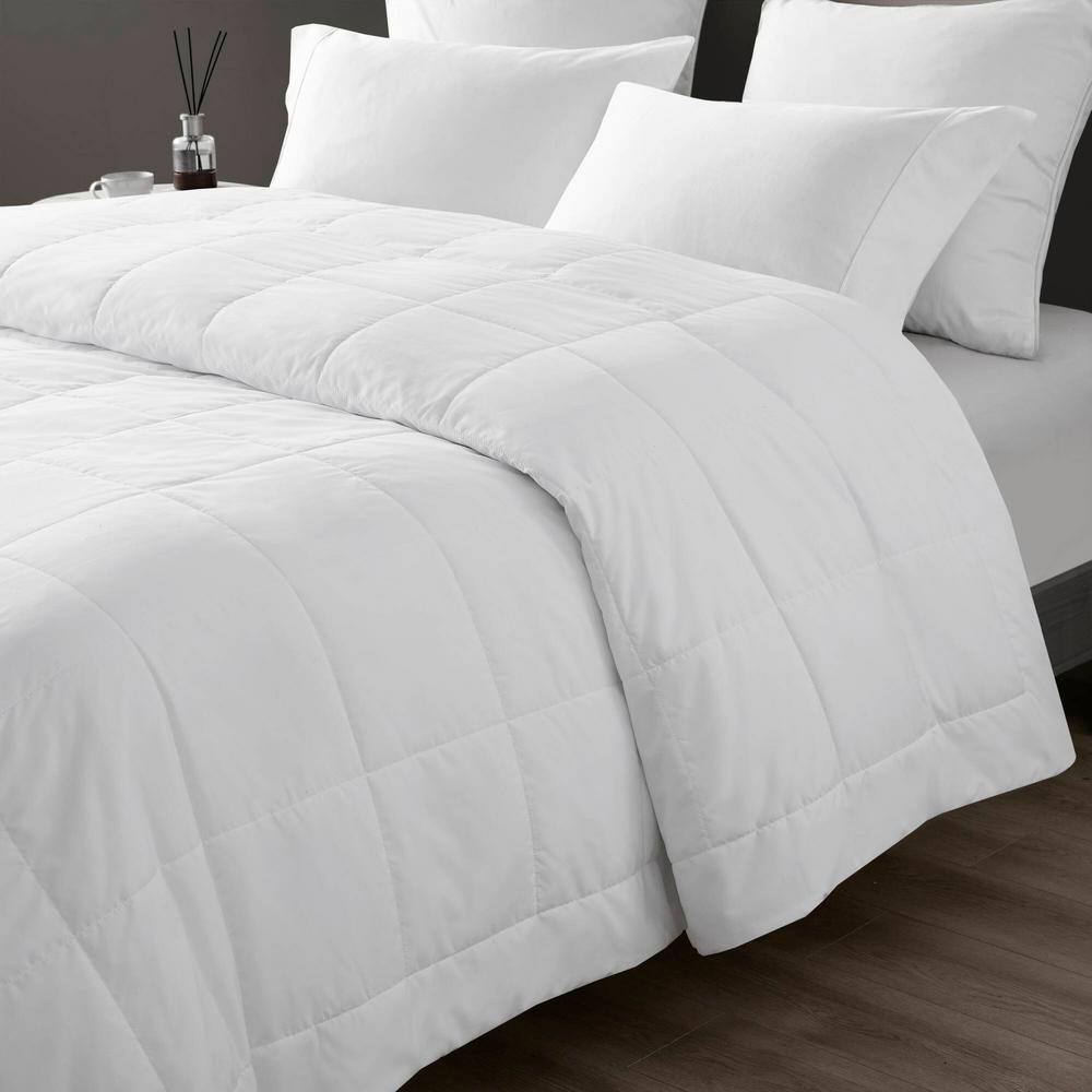 Twin White Knitted Reversible Cooling Blanket