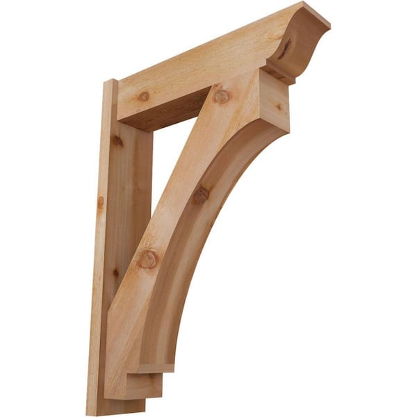 Ekena Millwork 8 in. x 44 in. x 32 in. Western Red Cedar Imperial Traditional Rough Sawn Outlooker