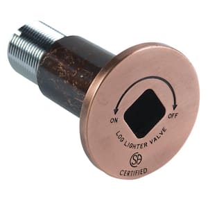 Decor Gas Valve Flange with Bushing in Antique Copper
