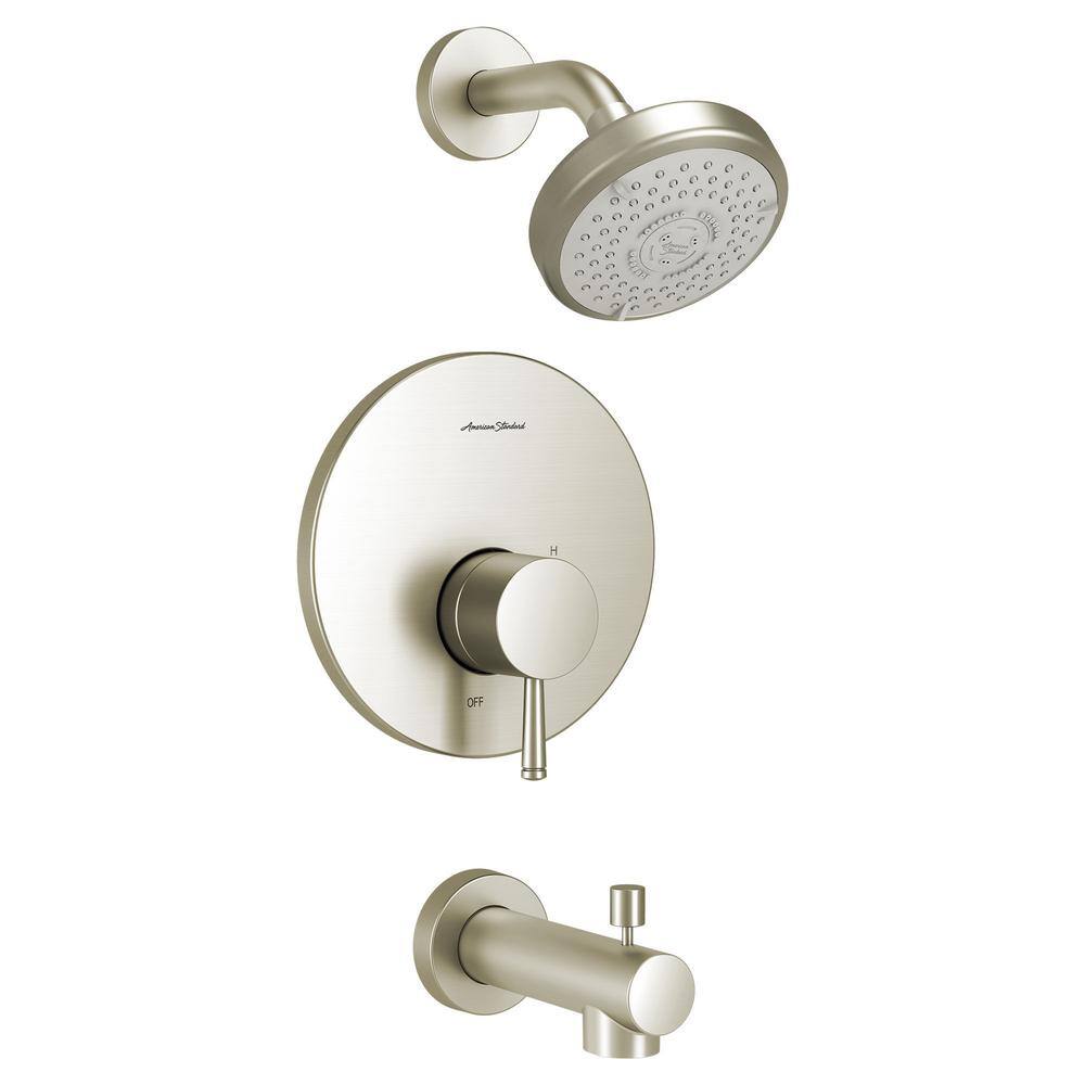 Brushed Nickel Wall Mounted Tub and Shower Trim Kit