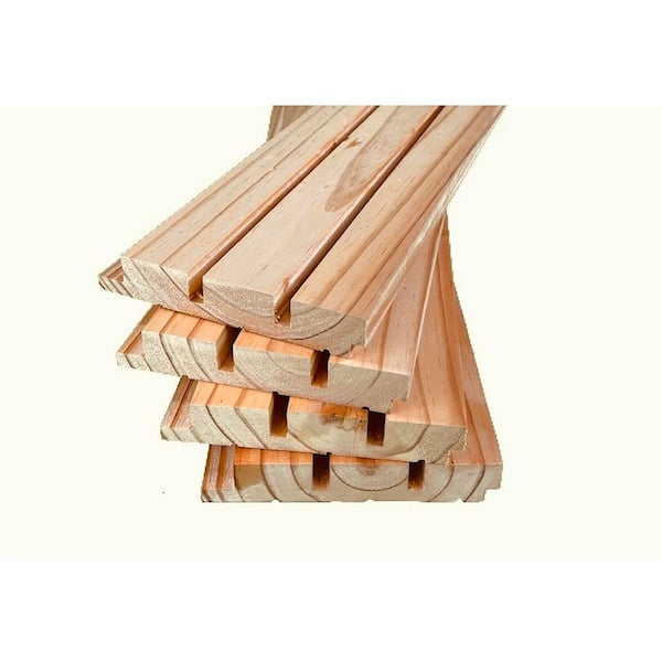 WellDone 1 in. x 6 in. x 8 ft. Thermo-Treated Premium Radiata Pine Fluted Siding Board in Gold Color (66.7 SF in 20-Pack)
