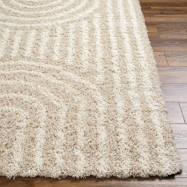 Urban Shag Tan Modern 5 ft. x 7 ft. Indoor Area Rug