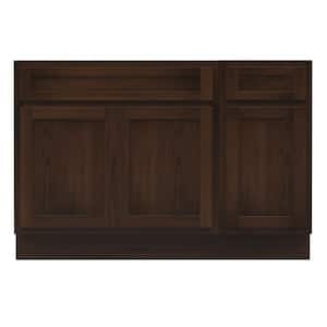 45 in. W x 21 in. D x 32.5 in. H Bath Vanity Cabinet without Top in Brown