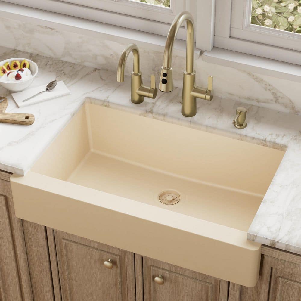 Karran Retrofit Farmhouse/Apron-Front Quartz/Granite Composite 34