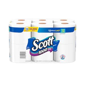 White Toilet Tissue (1000-Sheet 12 Rolls Per Pack) (12-Pack)