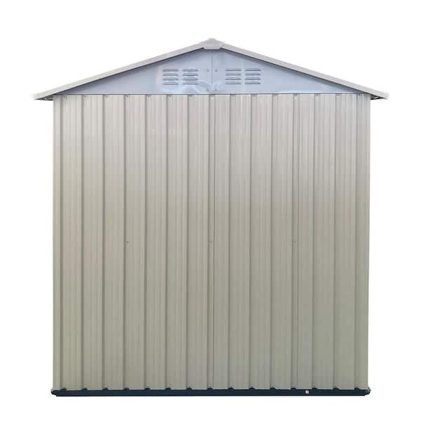 Beige 5 ft. W x 3 ft. D Outdoor Garden Shed Storage Shed With