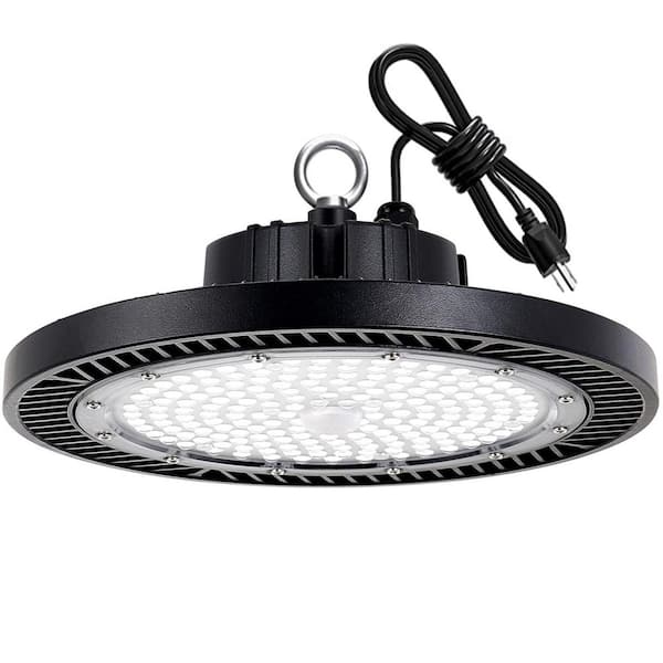 0.95 ft. 200-Watt Equivalence 28000lm 5000K Black Integrated LED High Bay Light with Plug