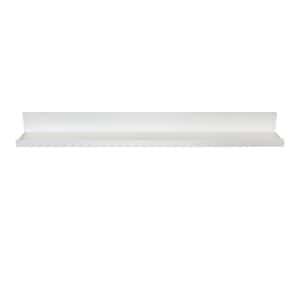 35.4 in. W x 4.5 in D x 3.5 in H White MDF Picture Ledge Floating Wall Shelf