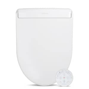 Crown Electric Bidet Seat for Elongated Toilets in White