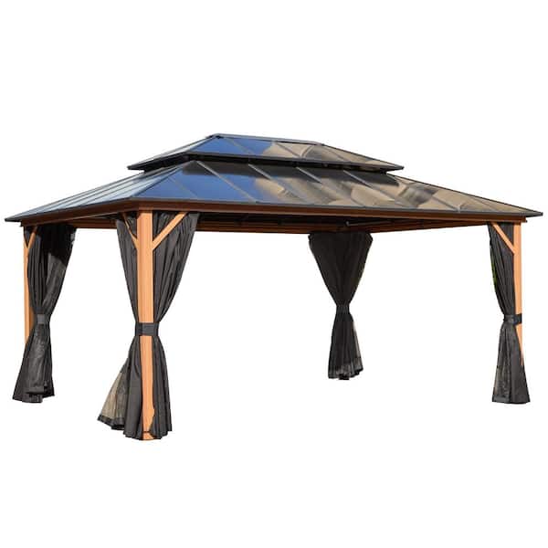 Natto　1001 Forclover 12-ft x 10-ft Patio Gazabo Mosquito Nets Rectangle