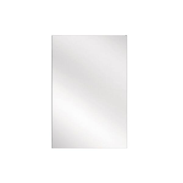 16 in. W x 24 in. H Rectangular Silver Aluminum Recessed/Surface Mount Right Medicine Cabinet with Mirror