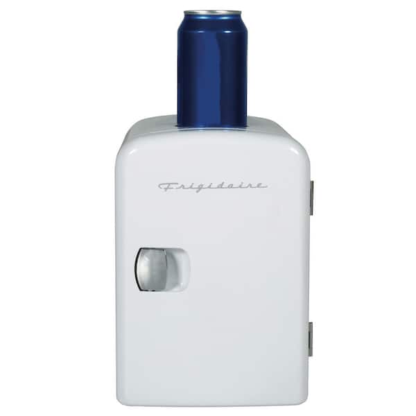 0.3 cu. ft. 6-Can Retro Mini Refrigerator with Cooling can Holder in White
