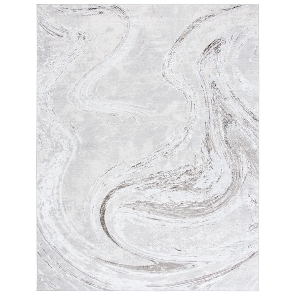 Orchard 9 ft. x 12 ft. Gray/Light Gray Abstract Area Rug