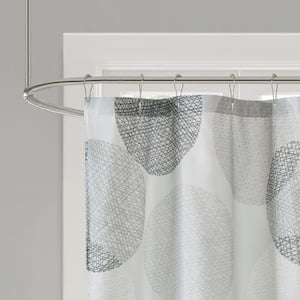 Glendale Grey 72 in. Shower Curtain