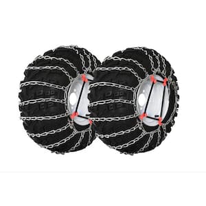 23x9.5x12 in. 2-Link Tire Chains with Tensioners Replace Peerless 1063056, Zinc Plated Chains, Set of 2