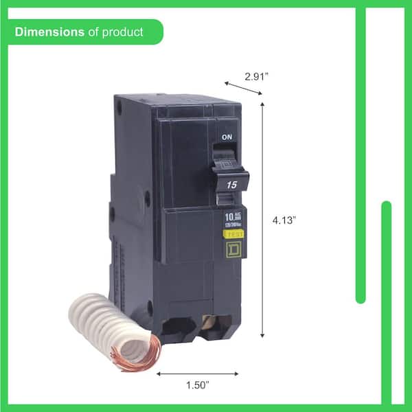 Square D QO 60 Amp 2-Pole GFCI Breaker