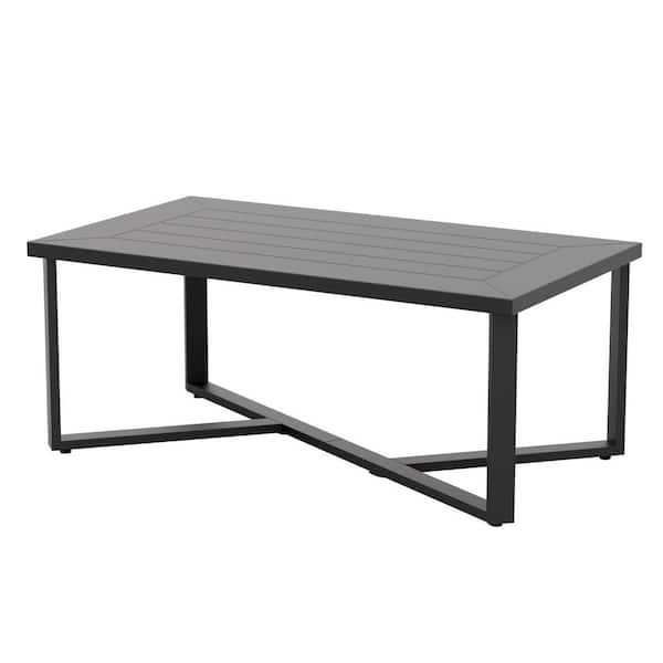 Rectangle All-Weather Aluminum Garden Outdoor Patio Coffee Table