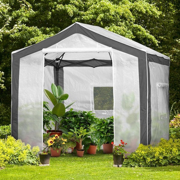 EAGLE PEAK 8 ft. W x 8 ft. D Portable Walk-in Pop-Up Instant