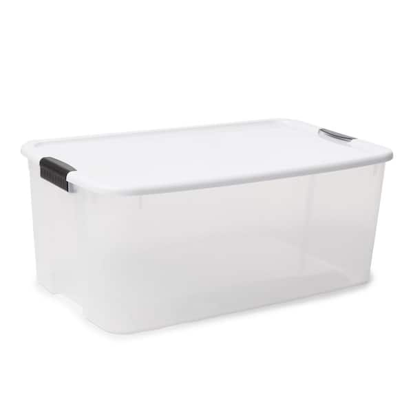 Sterilite 116 Qt. Ultra-Latching Storage Bin Box Container, Clear (16-Pack)