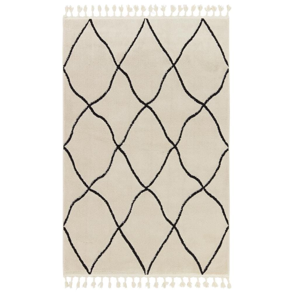 VIBE BY JAIPUR LIVING Treble Ivory/Black 10 ft. x 14 ft. Trellis