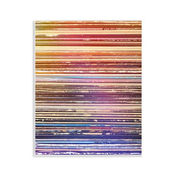Stupell Industries Music Album Record Edges by Graffi*tee Studios Unframed Abstract Graphic Art Print 14 in. x 11 in.