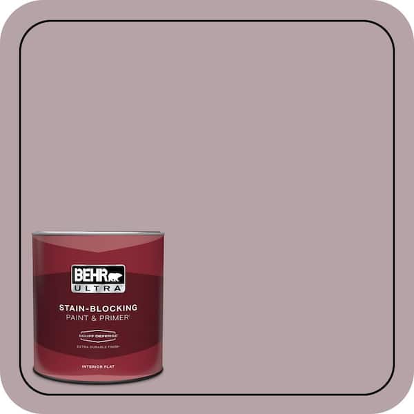 BEHR ULTRA 1 qt. #100F-4 Dark Lilac Extra Durable Flat Interior Paint & Primer