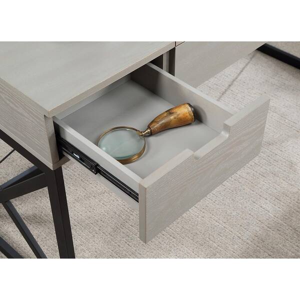 Conway Wood Writing Desk with Storage Gray - Threshold™