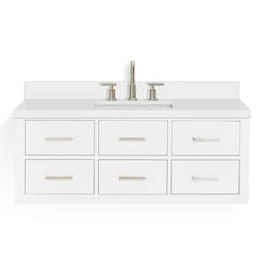 SUPREME WOOD IOUISE 60 in. W x 22 in. D x 35.7 in. H Bath Vanity in ...