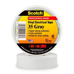 Scotch 3/4 in. x 66 ft. Gray Vinyl Electrical Color Coding Tape