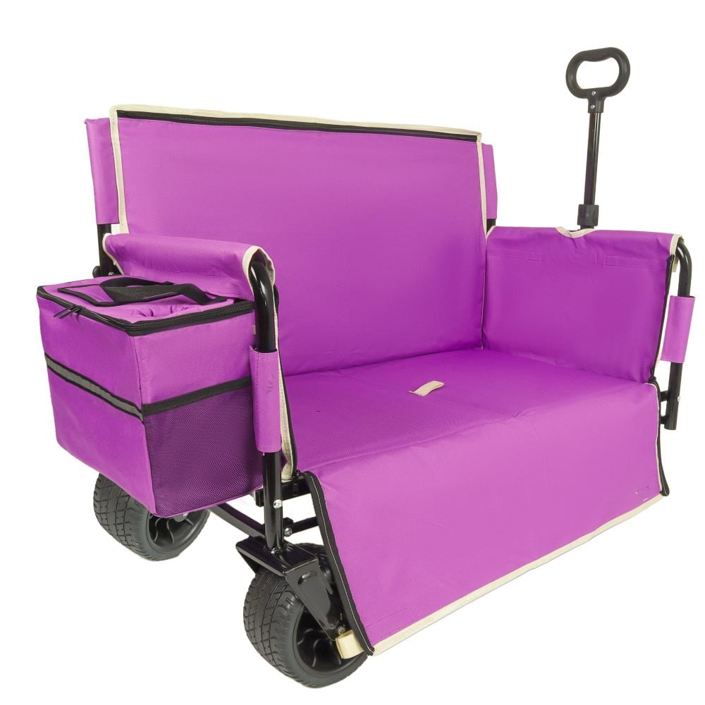 "6.35 cu. ft. Steel Utility Wagon Garden Cart w/Extended Height Wall/Open Side/multi-use Bag in Purple (7"" Dia. Wheel)" price history on PriceWatchPro