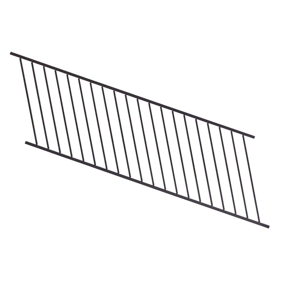 FORTRESS Inspire Railing 32.5 in. H x 6 ft. W Aluminum Black Sand Level  Panel 58132698 - The Home Depot