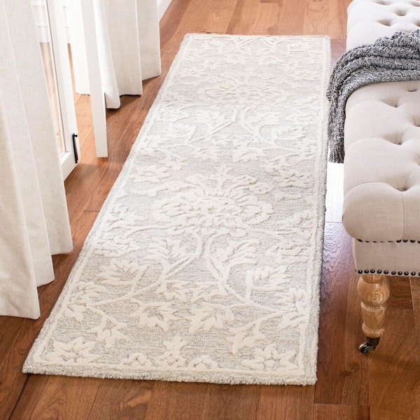 Glamour 2 ft. x 8 ft. Beige/Ivory Floral Runner Rug