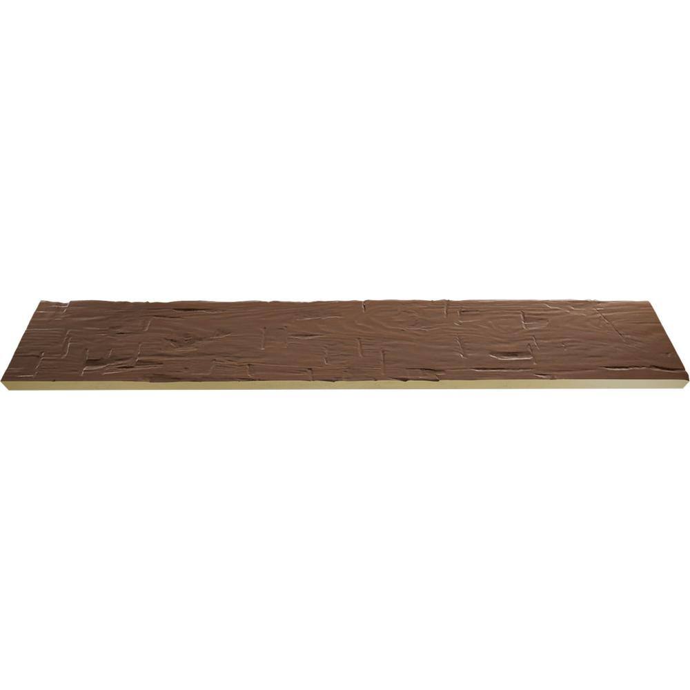 Hand Hewn Redwood Faux Wood Beam Plank, 6" x 96"