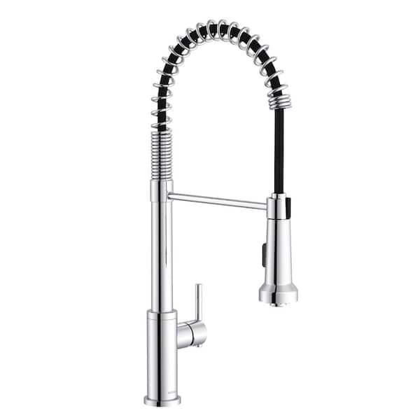 Gerber Parma Single Handle Pull Down Sprayer Kitchen Faucet with Pre-Rinse Spout in Chrome