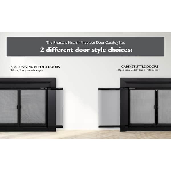 Pleasant Hearth Ascot Medium Oil Rubbed Bronze Glass Fireplace