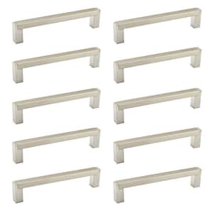 (10-Pack) Laconia Collection 5 1/16 in. (128 mm) Brushed Nickel Modern Rectangular Cabinet Bar Pull