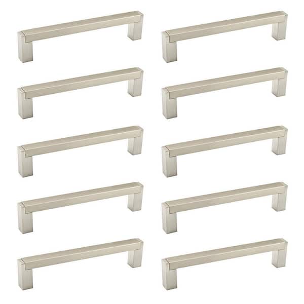 Richelieu Hardware (10-Pack) Laconia Collection 5 1/16 in. (128 mm) Brushed Nickel Modern Rectangular Cabinet Bar Pull