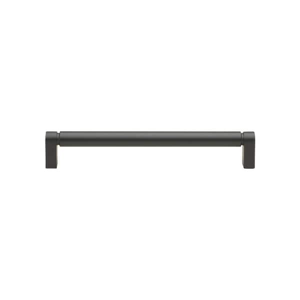 7-9/16 in. Center to Center Matte Black Smooth Bar Pull - 4787-192-MB