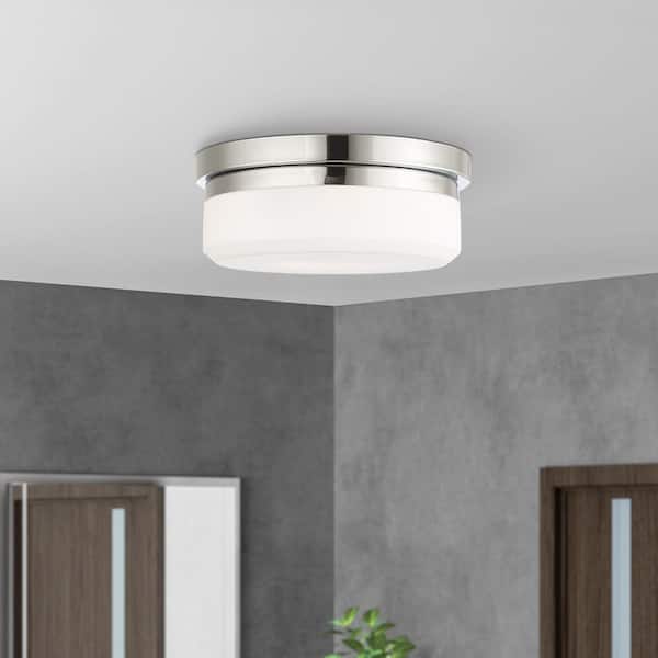 AVIANCE LIGHTING Barwick 2 Light Polished Chrome Flush Mount or Wall Mount