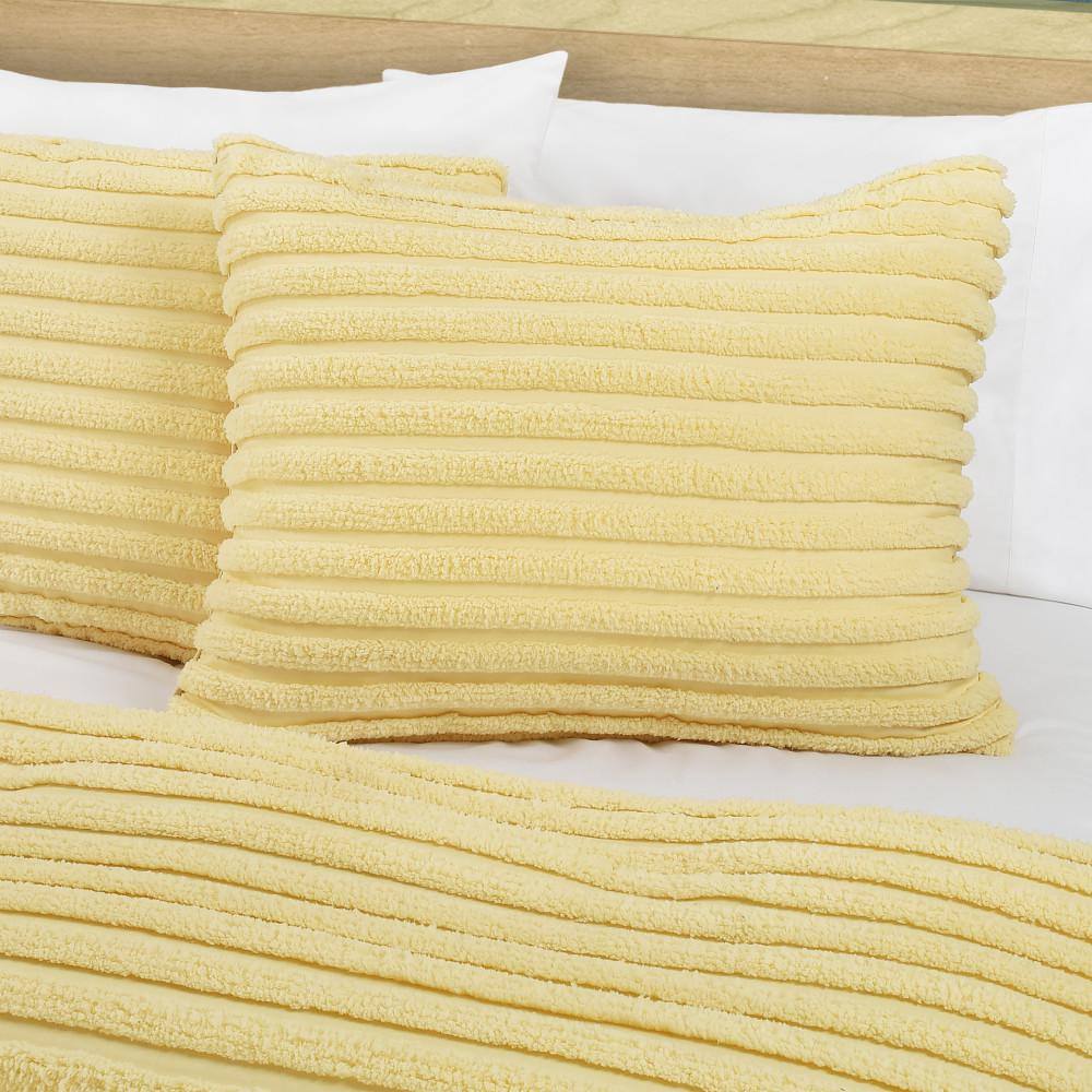 Yellow Queen Comforter Set with Soft Plush Fabric