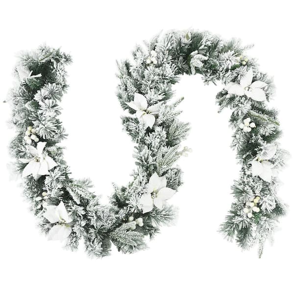 Costway 9 ft. Pre-Lit Artificial Christmas Garland