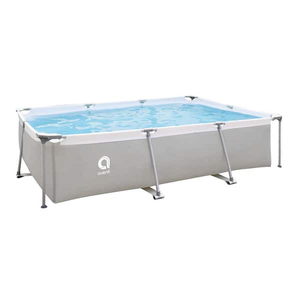 JLeisure 10 ft. x 6.5 ft. Rectangular Steel Frame 3D Orange Swimming Pool (2-Pack)